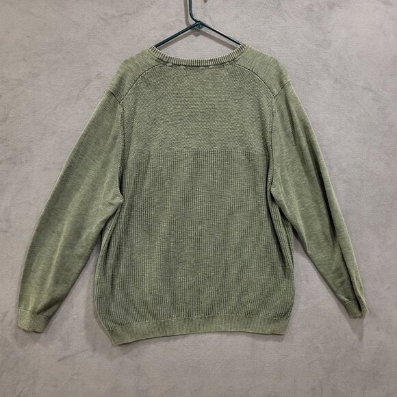 Tommy Bahama Green Sweater Men's Size XXL Cotton Crew Neck Comfy Warm Office - Picture 2 of 7